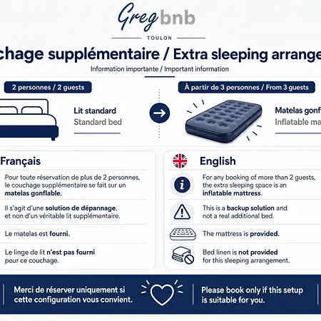 Gregbnb - Climatise - 17m2 - Terrasse 100m2 - δδδ Appartement *